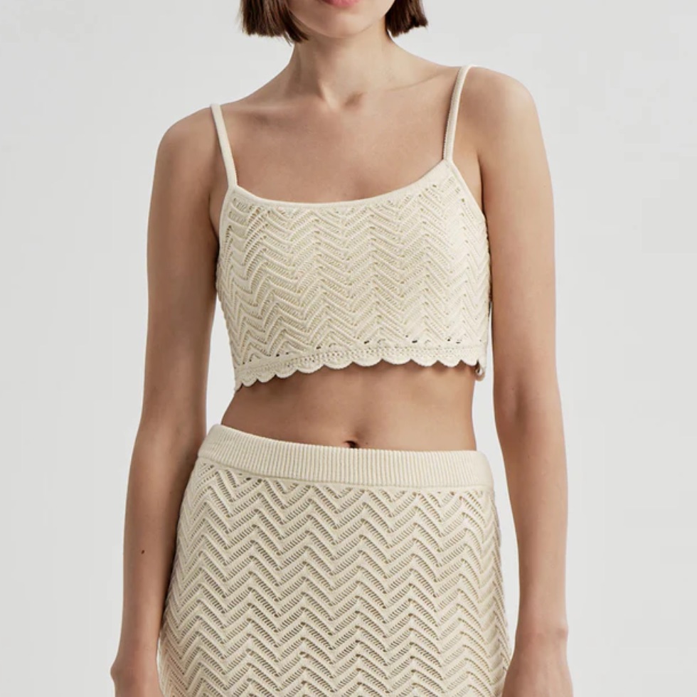 Alc Cream Crochet Tank Nwt